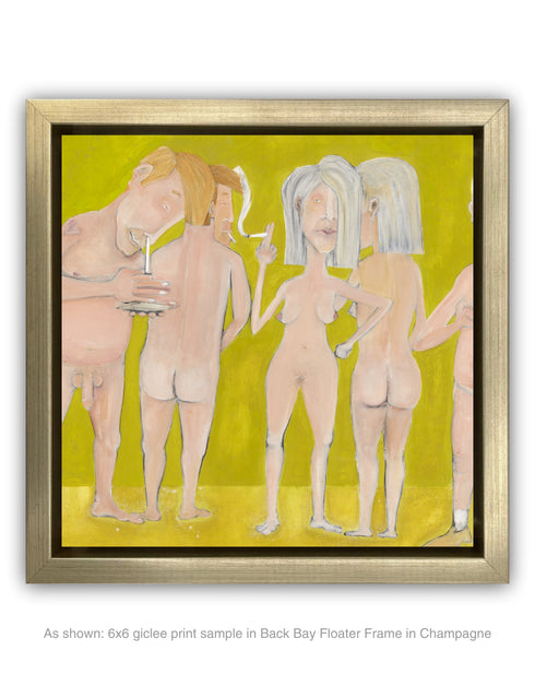 Naked People Doing Drugs | Framed Giclee Print on Canvas